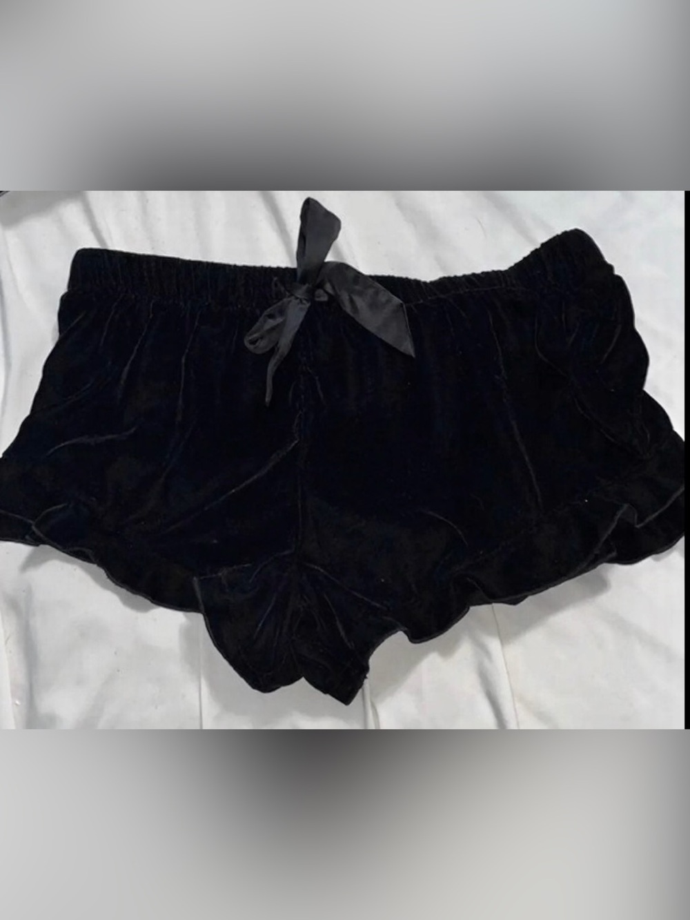 Black Velvet Sleep Shorts Like New